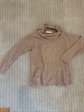 Wythe NY Taupe Cowl Neck Cashmere Sweater